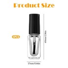 5 Pcs 3ml Empty Transparent Glass Square Bottom Shape Nail Polish Clear Bottl   