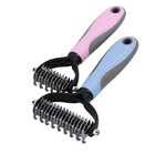 Professional Pet Grooming Tool 2-sided Undercoat Dog Cat Shedding Comb Brush