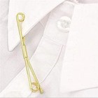2pcs Gold   Silver Tie Collar Bar Pin Shirt Clip Metal Collar Pins For Men