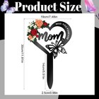 Memorial Grave Markers For Mom heart Grave Decorations For Cemetery butterfly   