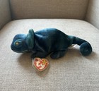 Ty Beanie Baby - Rainbow The Chameleon  dark Blue   9 Inch 