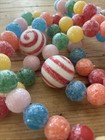 Vtg Blow Mold Sugared Candy Garland Gumdrops Cane Lifesaver Christmas 100     o27