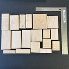 Stampin Up  Blank Wood Blocks For Mounting Rubber Stamps Lot Of 18  1