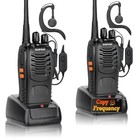 2 Pack Long Range Walkie Talkie 100 Mile Two Way Radio Charge Headset Waterproof