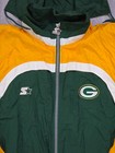 Green Bay Packers Starter Pro Line Jacket L Full Zip Hooded Vintage Nfl