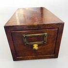 Globe Wernicke Oak Antique Library Card Catalog File Cabinet Drawer