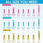 250x Heat Shrink Wire Connectors Kit Electrical Ring Fork Spade Crimp Terminals