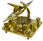 Square Brass Compass Sundial Vintage Style Maritime Antique Maritime Gift Idea