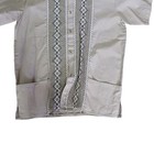 Mexican Guayabera Short Sleeve Shirt Traditional Embroidered Pearl White Xlarge 