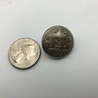 Fd Fire Department Uniform Button Fine Quality Obsolete Vintage Silver Tone 7 8 