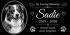 Pet Stone Memorial Grave Marker Granite Plaque Headstone Dog Pit Bull