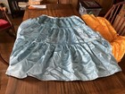 Vintage  Native American Navajo Blue Satin Skirt