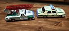 1994 Hess Rescue Truck   1993 Patrol Police Car Toys W lights   Sounds  No Box 
