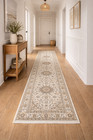 Indo-nain Oriental Runner Rug Medallion Floral Style Hallway Wool Carpet 3x13 Ft