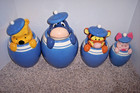 Disney Winnie The Pooh Ceramic Cookie Jar Set  Eeyore  Pooh  Tigger Piglet