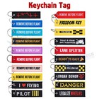 1pc Embroidered Key Chain Tag Motorcycle Keychain Gift Merrowed New Double Sided