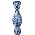 Chinese Blue White Porcelain Vase Dragon Design Qianlong Mark 12 Inches Tall