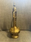 Antique Indian Giant Solid Brass Floral Engraved Teapot kettle