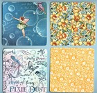 Graphic45 Fairie Wings  6  Handmade 4x4 Pocket Page Cards Double-sided