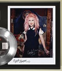 Cyndi Lauper  girls  Reproduction Signed Silver Record Display Wood Plaque