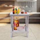 Work Table W undershelf Stainless Kitchen Worktop 60 45 80cm Food Prep Table