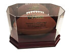 Max Pro Executive Octagon Wood Full Size Football Display Case Mirror - Cherry