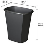 Sterilite Trash Can  Plastic Bathroom Or Office Wastebasket  10 Gallon  Black
