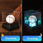 4 Pack Baseball Display Case With Led Light - Uv Protected Transparent