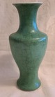 Antique Chinese Green Crackle Glaze Porcelain Baluster Vase Qing Dynasty  