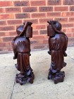 Very Large 40cm High Antique Chinese japanese  Wooden Figure Or Candelabra  