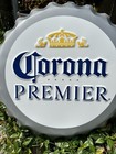 Corona Premier Bottle Cap Beer Sign Metal Tin Tacker 17  Wide Mexico Brewer New
