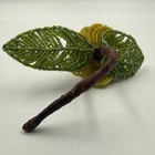 French Beaded Yellow Flower Vintage