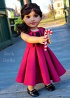 Ooak Custom American Girl Doll Natasha Repaint Christmas Holiday Syn Mohair Wig