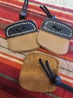 Three Under Moose Leather Shooting Tabs-handcrafted