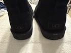 Ugg Classic Mini Bailey Zip Black Suede Sheepskin Women s Boots Us Size 6