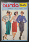 Vtg Uncut Burda 6229 Sewing Pattern Straight Skirt Leather Sizes 8-20