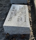 24    X 12    X 8    Bevel Gray Granite Grave Marker Headstone  includes Engraving 