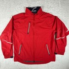 Zero Restriction Golf Mens L Jacket Red Full Zip L s Water Resistant Colorblock