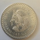 1948 Mexico 5 Pesos Silver Coin Cuauht  moc  900 Fineness Uncirculated