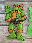 Ninja Turtles Wilton Cookie Cutters   Plastic Wall Hanging Michelangelo Vintage