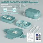Adults Bento Lunch Box Set With Bag  7 87 X 5 86 X 3 94 Inches  Green
