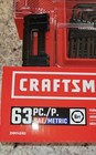      Craftsman 68pc Sae metric 3 8  Tool Set 72-tooth Ratchet Hard Versastack Case