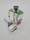 Reflective Crystal Perfume Bottle Glass Optic Multi Prism Multicolor