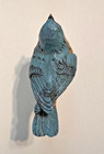 Eastern Bluebird  Female Hand Carved And Painted Wooden Bird Vintage  60s 4 5 in