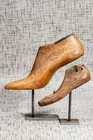 Set  4  Antique Wood Shoe Molds Upcycle Decorative Art Sculpture Decor