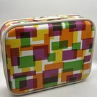 Vintage Carry On Travel Luggage Hard Shell Suitcase Case Bag Colorful Geometric