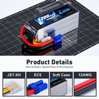 2x Zeee 6s Shorty Lipo Battery 5200mah 22 2v 120c Ec5 For Rc Car Helicopter Jet