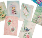 Greeting Card Vtg Lot Cat Kitten Kitty Bird Child Bell Envelopes Qty 12 Made Usa