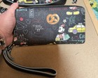 Dooney   Bourke Disney Mickey   Minnie Zip-around Wristlet Wallet Black Multi