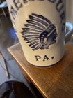 Rimersburg  Pa  Stoneware Pitcher With Indian Motif - Excellent